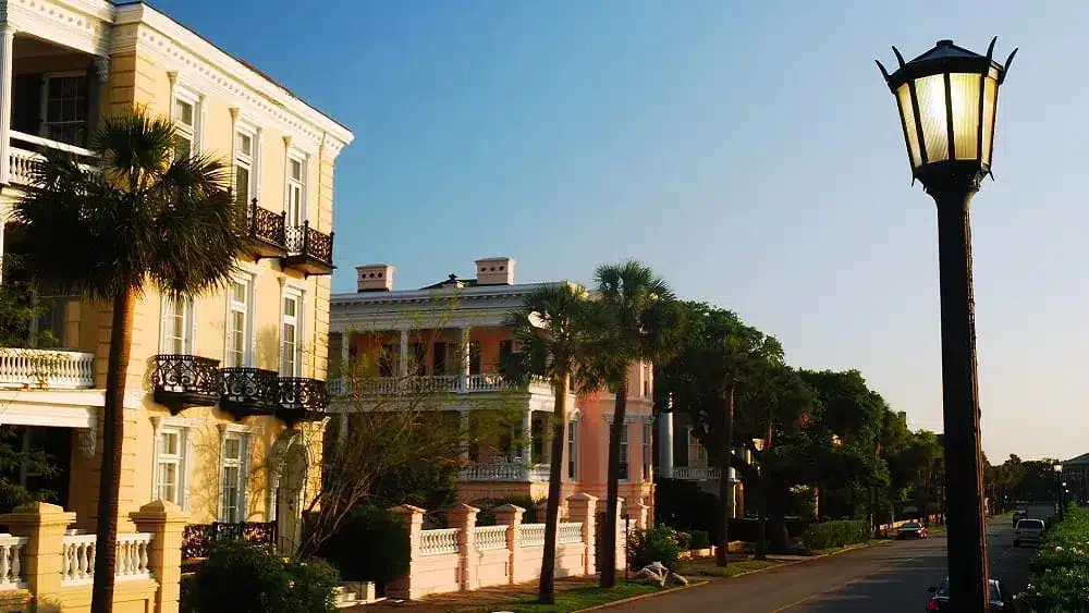 Casas de antes de la guerra en Charleston, Carolina del Sur,